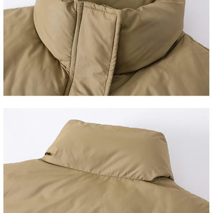 Womens Puffer Vest Sleeveless Zip Up Quilted Coat Stand Collar Jacket with Pockets