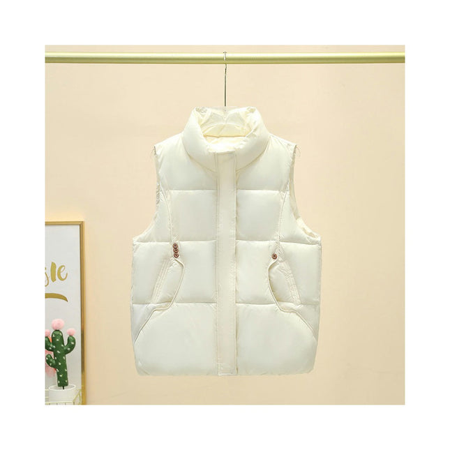 Puffer Vest for Women Winter Zip Up Stand Collar Sleeveless Jackets Coats