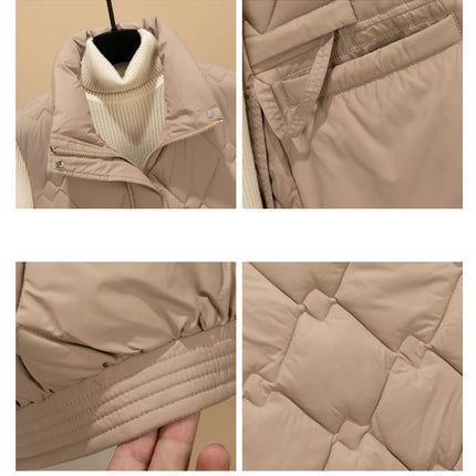 Puffer Vest for Women Sleeveless Winter Outerwear Warm Stand Collar Coat with Pockets