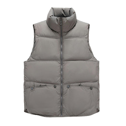 Womens Zip Up Winter Puffer Vest Stand Collar Sleeveless Padded Jacket Coat