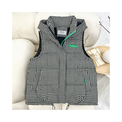 Women's Puffer Vest Zip Up Sleeveless Winter Padded Gilet Coats with Hood