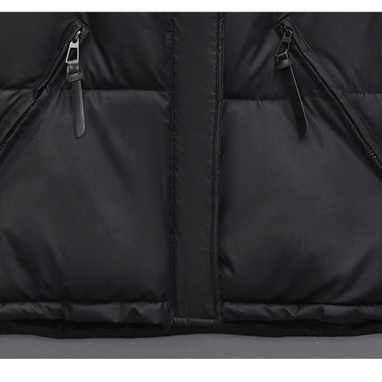 Women's Padded Puffer Vest Stand Collar Zip Up Sleeveless Jacket