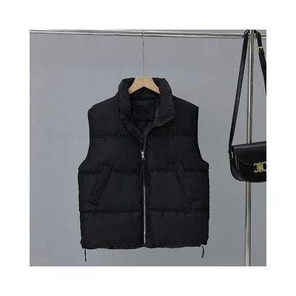 Womens Puffer Vest Zip Up Sleeveless Warm Outerwear Padded Gilet Winter Waistcoat