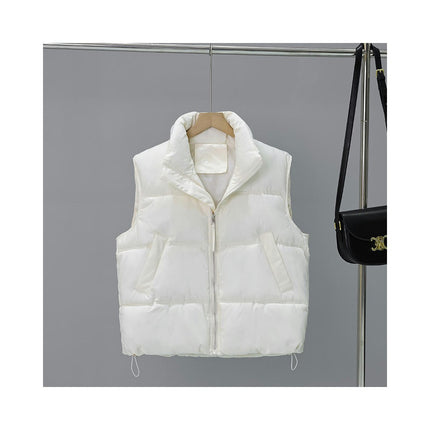 Womens Puffer Vest Zip Up Sleeveless Warm Outerwear Padded Gilet Winter Waistcoat