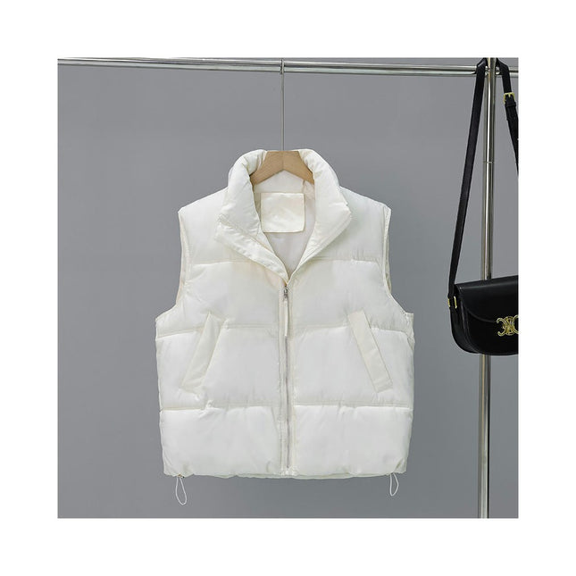 Womens Puffer Vest Zip Up Sleeveless Warm Outerwear Padded Gilet Winter Waistcoat