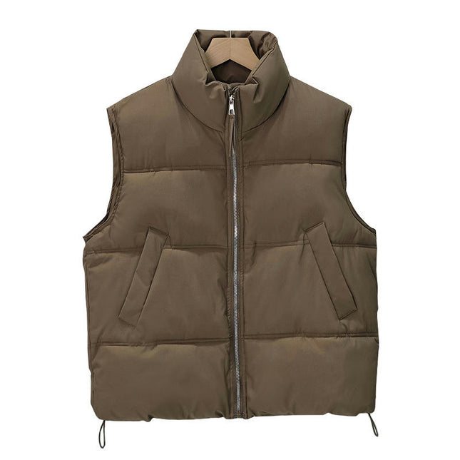 Womens Puffer Vest Zip Up Sleeveless Warm Outerwear Padded Gilet Winter Waistcoat