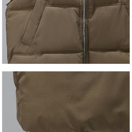 Womens Puffer Vest Zip Up Sleeveless Warm Outerwear Padded Gilet Winter Waistcoat