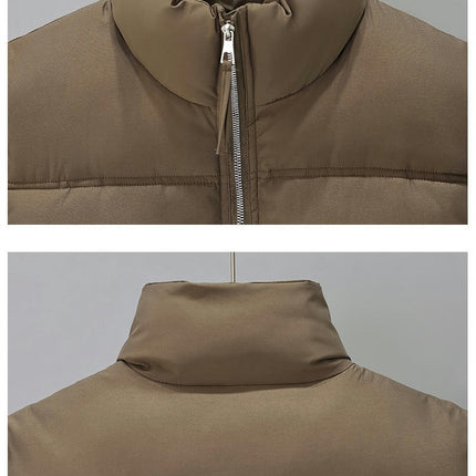 Womens Puffer Vest Zip Up Sleeveless Warm Outerwear Padded Gilet Winter Waistcoat