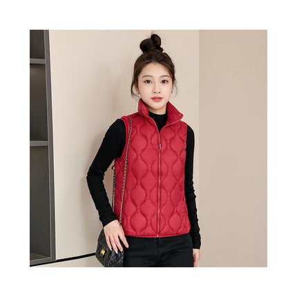 Womens Sleeveless Puffer Vest Zip Up Outerwear Warm Winter Jackets Coats