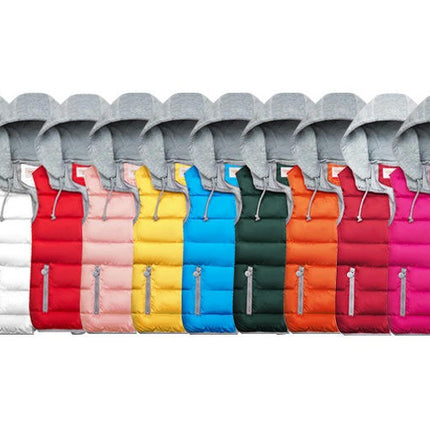 Women's Warm Vest Outerwear Puffer Sleeveless Vest With Detachable Hood