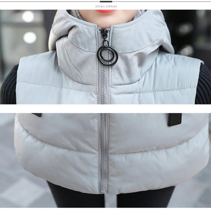 Women's Hooded Down Vest Full-Zip Sleeveless Puffer Vest Coats Jacket
