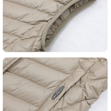 Women's Long Puffer Vest Winter Hooded Sleeveless Quilted Vest Jacket