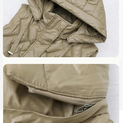 Women's Long Sleeveless Puffer Vest Winter Hooded Vest Jacket