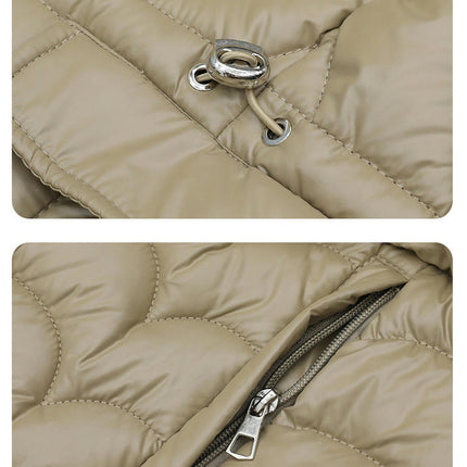 Women's Long Sleeveless Puffer Vest Winter Hooded Vest Jacket