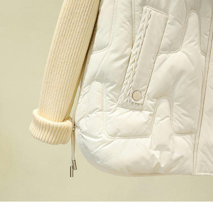 Women's Zip Up Puffer Vest Stand Collar Sleeveless Gilet with Pockets