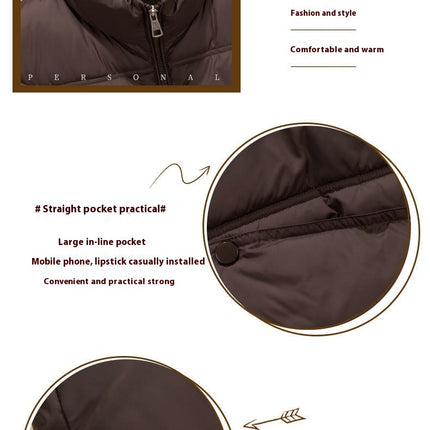 Womens Puffer Vest Zip Up Sleeveless Puffy Jacket Stand Collar Gilet