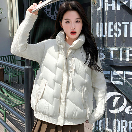 Women's Puffer Vest Stand Collar Sleeveless Gilet Zip Up Warm Vest Jacket