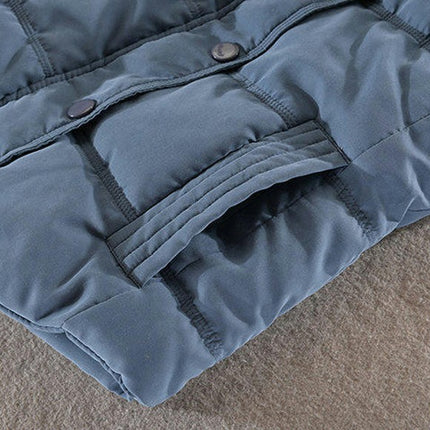Women's Slim Sleeveless Quilted Removable Hooded Puffer Winter Vest Coat