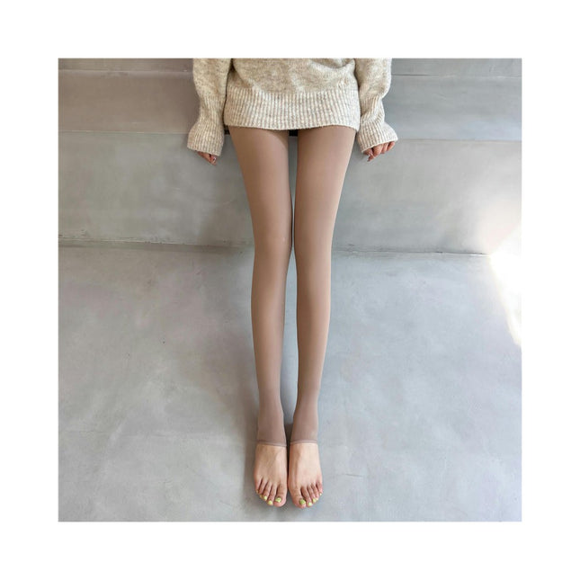 Womens Opaque High waist Fleece Lined Tights-Warm Winter Thermal Tights