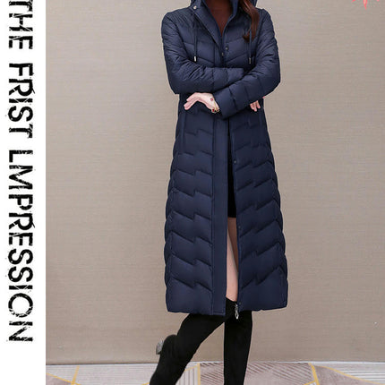 Women's Winter Down Jacket Long Puffer Hooded Outerwear Coat