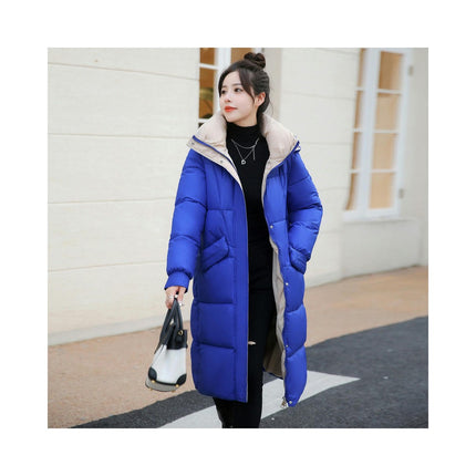 Women's Warm Puffer Coat Hooded Thickened Long Winter Jacket Outwear