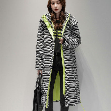 Women's Winter Coat Long Puffer Thickened Jacket Warm Outwear with Hood
