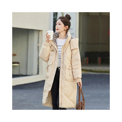 Women's Hooded Winter Down Coat Padded Warm Puffer Jacket Outwear