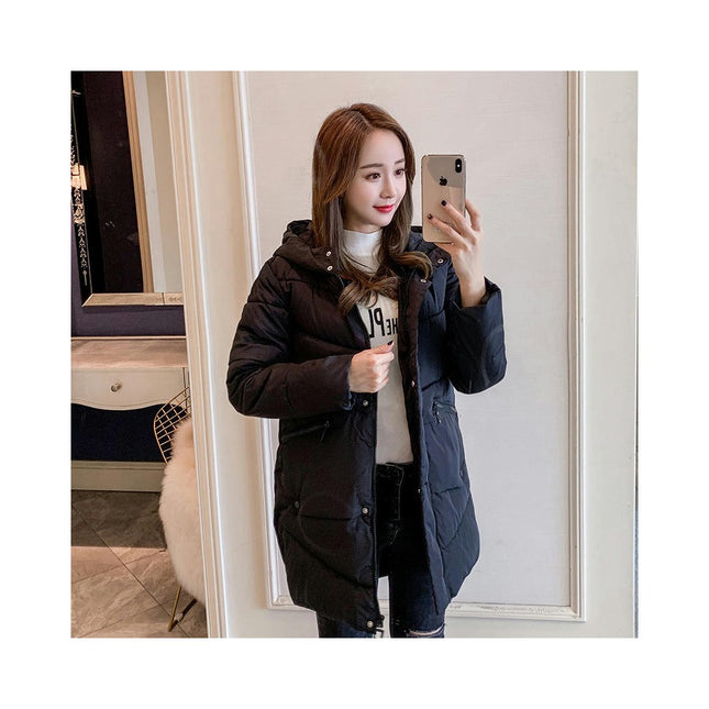 Women's Puffer Coat Winter Jacket Long Warm Padded Outwear with Hood