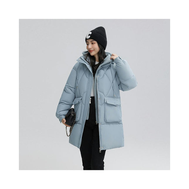 Women's Padded Puffer Coat Hooded Winter Puffy Jacket Outwear