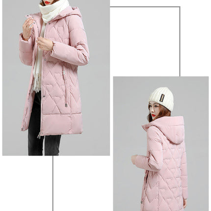 Women's Hooded Winter Thickened Coat Quilted Puffer Jacket Outwear