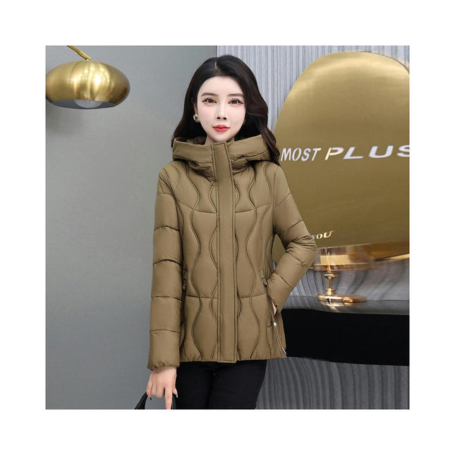 Women's Hooded Winter Coat Thicken Quilted Puffer Jacket Outerwear