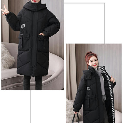 Women's Winter Coats Thickened Down Long Jacket Outwear with Hood