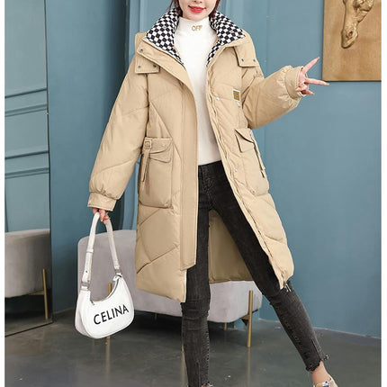Women's Winter Coats Thickened Down Long Jacket Outwear with Hood