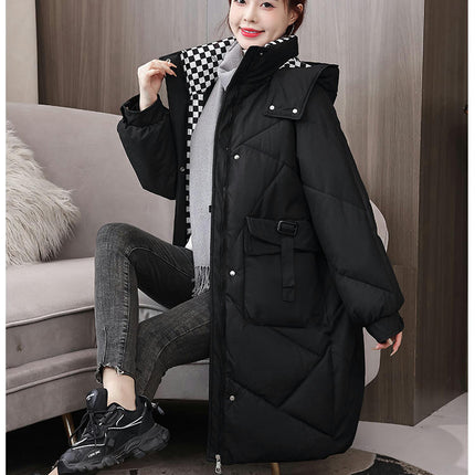 Women's Winter Coats Thickened Down Long Jacket Outwear with Hood