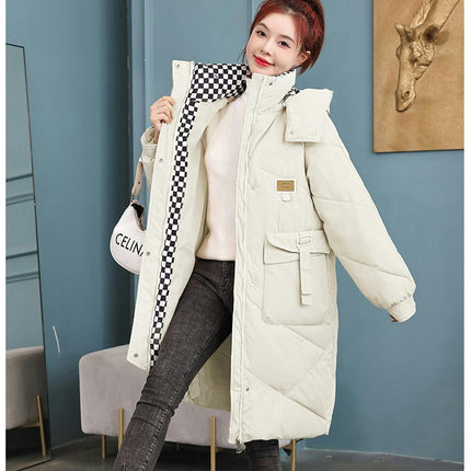 Women's Winter Coats Thickened Down Long Jacket Outwear with Hood