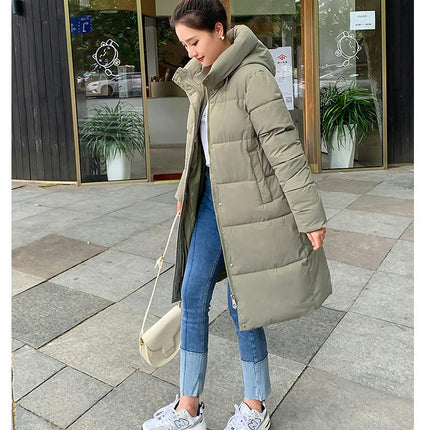 Women's Winter Coat Padded Puffy Jacket Overcoat with Hood