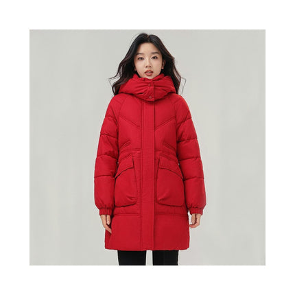 Women's Winter Hooded Coats Long Padded Puffer Jacket Outwear