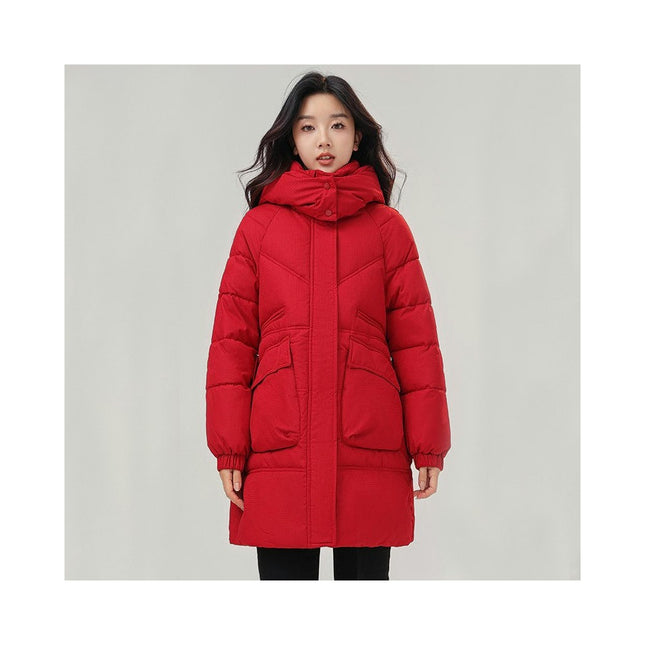 Women's Winter Hooded Coats Long Padded Puffer Jacket Outwear