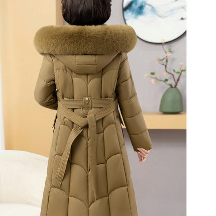 Women's Winter Coat Puffer Jacket Quilted Outwear with Faux Fur Hood
