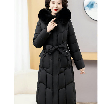 Women's Winter Coat Puffer Jacket Quilted Outwear with Faux Fur Hood
