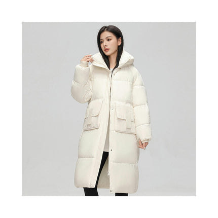 Women's Winter Down Coat Long Padded Puffer Jacket Outwear with Hood