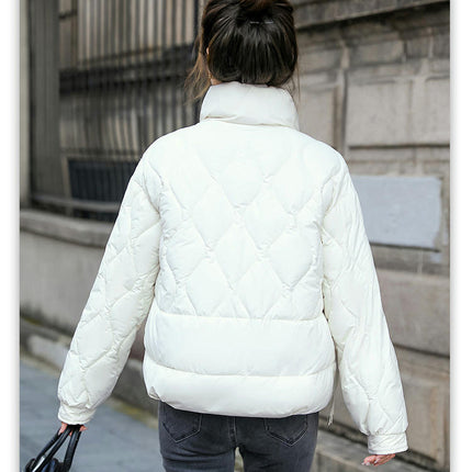 Women's Winter Cropped Puffer Coat Short Zip Up Baggy Jacket
