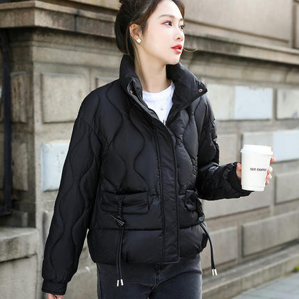 Women's Winter Cropped Puffer Coat Short Zip Up Baggy Jacket