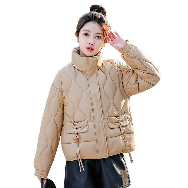 Women's Winter Cropped Puffer Coat Short Zip Up Baggy Jacket