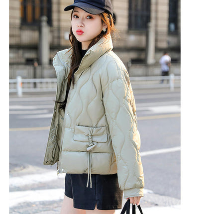 Women's Winter Cropped Puffer Coat Short Zip Up Baggy Jacket