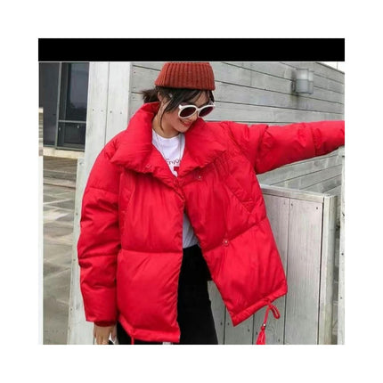 Women's Winter Cropped Puffer Jacket Short Zip Up Quilted Coat