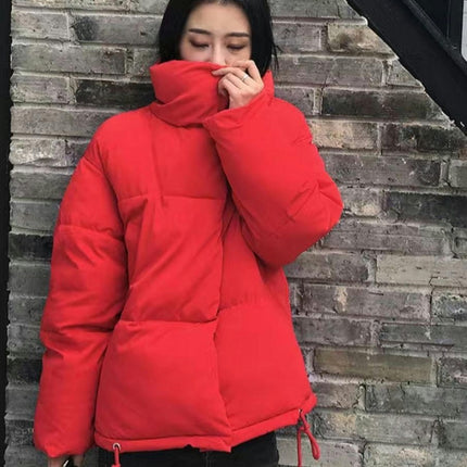 Women's Winter Cropped Puffer Jacket Short Zip Up Quilted Coat