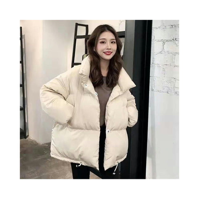 Women's Winter Cropped Puffer Jacket Short Zip Up Quilted Coat