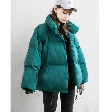 Women's Winter Cropped Puffer Jacket Short Zip Up Quilted Coat