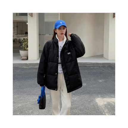 Women's Winter Cropped Puffer Jacket Short Padded Quilted Coat